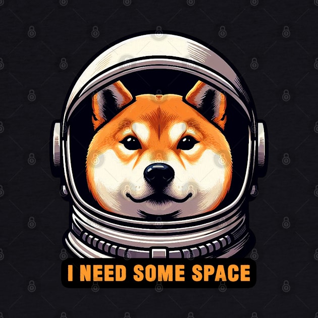 I Need Some Space meme Shiba Inu Dog Astronaut by Plushism